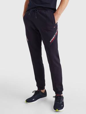 Tommy Hilfiger Spor TH Cool Tape Joggers Pantolon Erkek Mavi | TH670MAJ