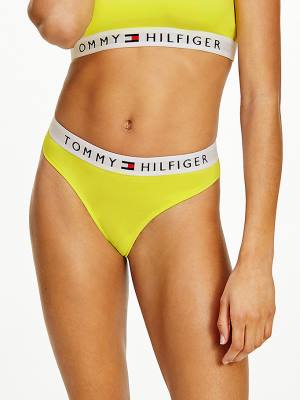 Tommy Hilfiger Stretch Pamuklu Tanga İç Giyim Kadın Sarı | TH439ZRY