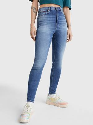 Tommy Hilfiger Sylvia High Rise Super Skinny Jean Pantolon Kadın Denim | TH580ESZ