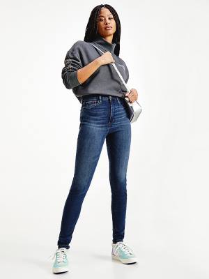 Tommy Hilfiger Sylvia High Rise Super Skinny Jean Pantolon Kadın Denim | TH613IWK