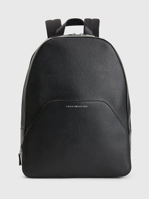 Tommy Hilfiger TH Business Deri Backpack Çanta Erkek Siyah | TH508PDI