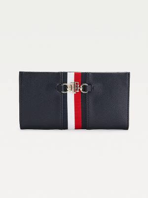 Tommy Hilfiger TH Club Horsebit Large Cüzdan Kadın Mavi | TH741HXS