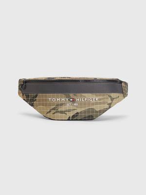 Tommy Hilfiger TH Established Camouflage Crossbody Çanta Erkek Yeşil | TH097TYV