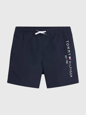 Tommy Hilfiger TH Established Drawstring Mid Cut Cut Cut Length Shorts Mayo Erkek Çocuk Mavi | TH237UQY