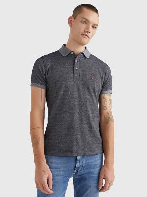 Tommy Hilfiger TH Flex Slim Fit Polo Yaka Tişört Erkek Mavi | TH968FEZ