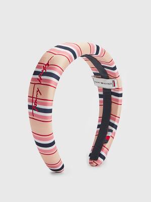 Tommy Hilfiger TH Modern Iconic Signature Headband Şapka Kadın Pembe | TH186SZF