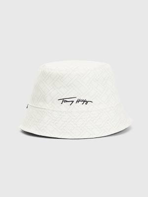 Tommy Hilfiger TH Modern Reversible Bucket Şapka Erkek Mavi | TH627YVG