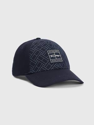 Tommy Hilfiger TH Modern Signature Patch Cap Şapka Erkek Mavi | TH357TSW