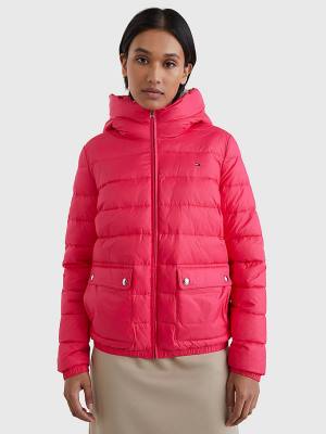 Tommy Hilfiger TH Protect Kukuletalı Padded Ceket Kadın Pembe | TH297AMU