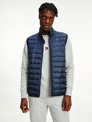 Tommy Hilfiger TH Warm Packable Padded Gilet Kaban Erkek Mavi | TH201RZH