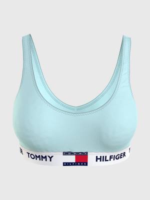 Tommy Hilfiger Tommy 85 Stretch Pamuklu Logo Bralette İç Giyim Kadın Mavi | TH150FTE