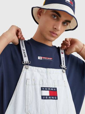 Tommy Hilfiger Tommy Badge Dungarees Jean Pantolon Erkek Denim | TH731KQG