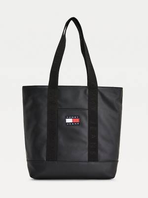 Tommy Hilfiger Tommy Badge Tote Çanta Kadın Siyah | TH025SJR