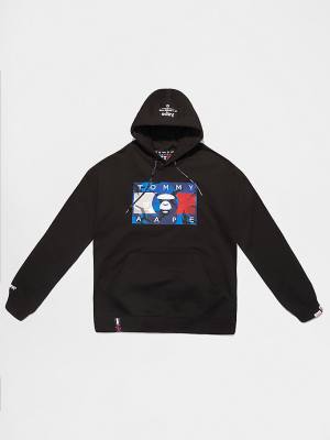 Tommy Hilfiger Tommy X AAPE Kapüşonlu Sweatshirt Erkek Siyah | TH805WHF