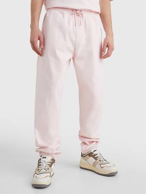 Tommy Hilfiger Tonal Logo Relaxed Fit Joggers Pantolon Erkek Pembe | TH430ZXJ