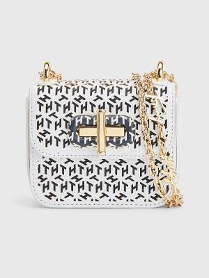 Tommy Hilfiger Turn Lock Laser Cut Micro Çanta Kadın Beyaz | TH352HFW