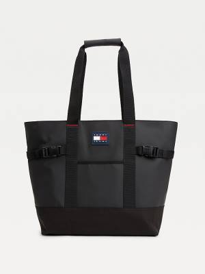 Tommy Hilfiger Urban Tommy Badge Tote Çanta Erkek Siyah | TH735FBG