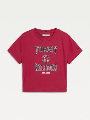 Tommy Hilfiger Varsity Tişört Kiz Çocuk Kırmızı | TH982VJC