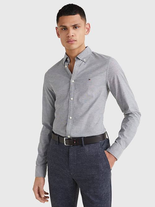 Tommy Hilfiger 1985 Essential Polygiene Slim Fit Gömlek Erkek Mavi | TH097KVR