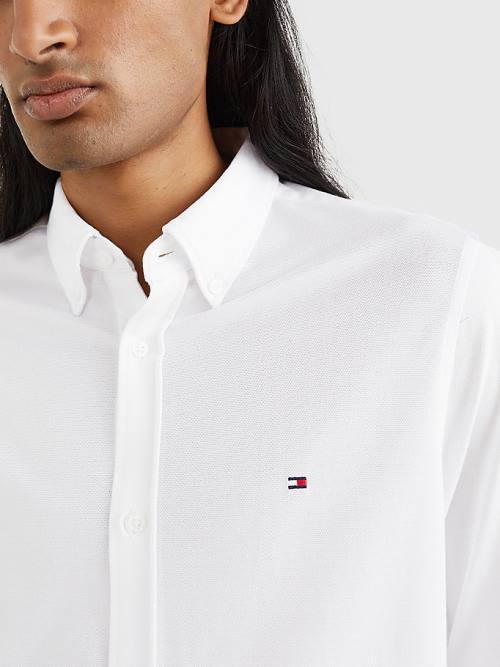 Tommy Hilfiger 1985 Essential Slim Fit Gömlek Erkek Beyaz | TH490PSV