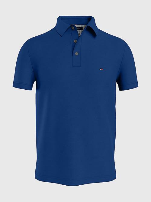 Tommy Hilfiger 1985 Essential Slim Fit Polo Yaka Tişört Erkek Mavi | TH041JKB