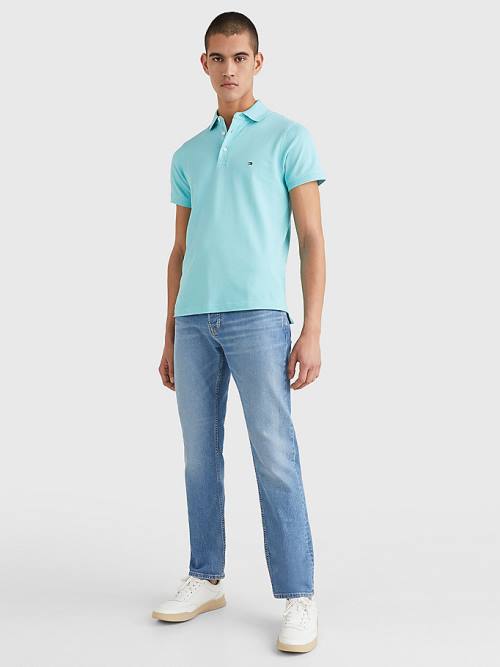 Tommy Hilfiger 1985 Essential Slim Fit Polo Yaka Tişört Erkek Mavi | TH075VPY