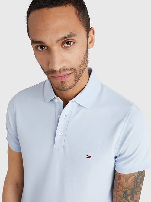 Tommy Hilfiger 1985 Essential Slim Fit Polo Yaka Tişört Erkek Mavi | TH745QWC