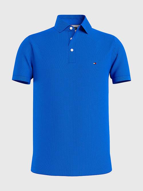 Tommy Hilfiger 1985 Essential Slim Fit Polo Yaka Tişört Erkek Mavi | TH851OHJ