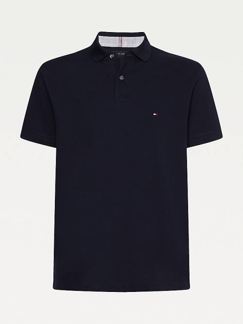 Tommy Hilfiger 1985 Essential TH Flex Polo Yaka Tişört Erkek Mavi | TH714XTN