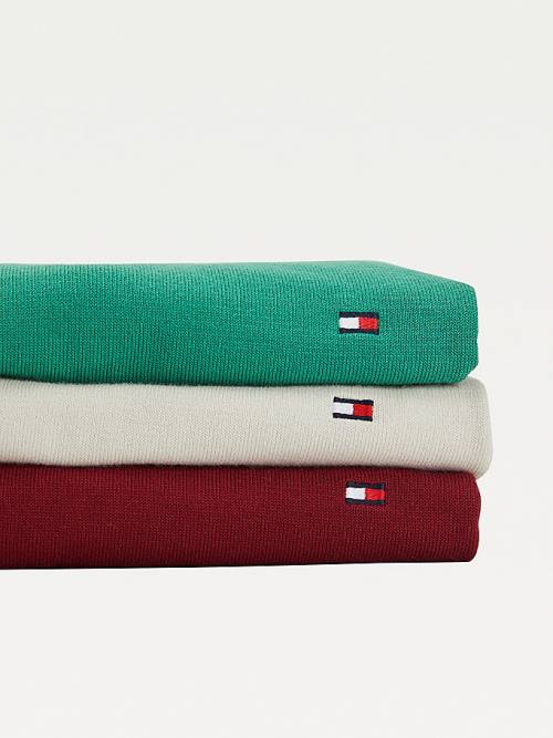 Tommy Hilfiger 1985 Essential TH Flex Sweatshirt Kazak Erkek Bej Rengi | TH042UMO