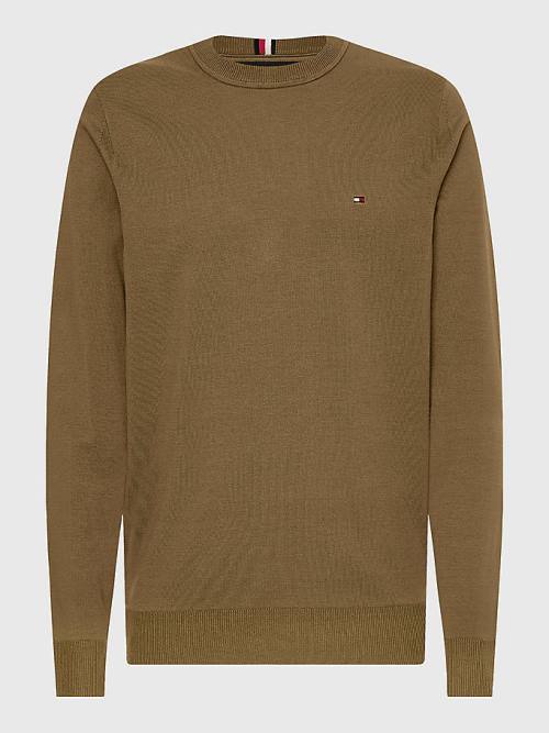 Tommy Hilfiger 1985 Essential TH Flex Sweatshirt Kazak Erkek Kahverengi | TH127UFR