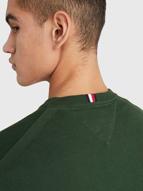 Tommy Hilfiger 1985 Essential TH Flex Sweatshirt Kazak Erkek Yeşil | TH452EUX