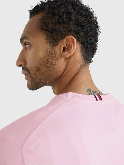 Tommy Hilfiger 1985 Essential TH Flex V-Neck Jumper Kazak Erkek Pembe | TH973GXW