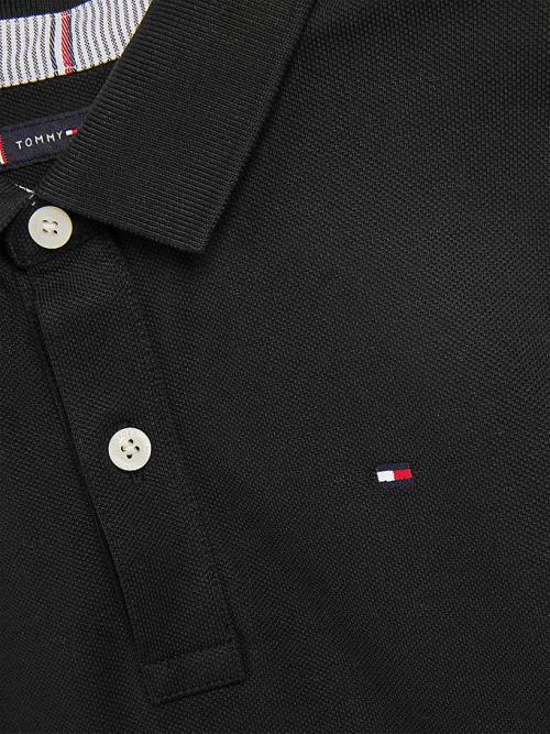 Tommy Hilfiger 1985 Organic Pamuklu Polo Tişört Erkek Çocuk Siyah | TH402SQO