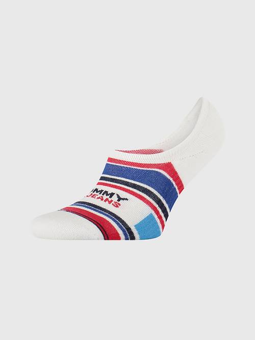 Tommy Hilfiger 1-Pack Multicolour Stripe No-Show Çorap Erkek Mavi | TH701ZJK