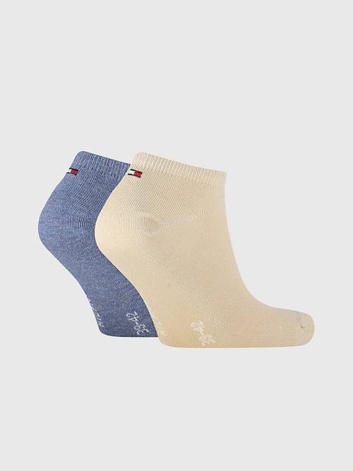 Tommy Hilfiger 2-Pack Flag Trainer Çorap Erkek Bej Rengi | TH678AEH