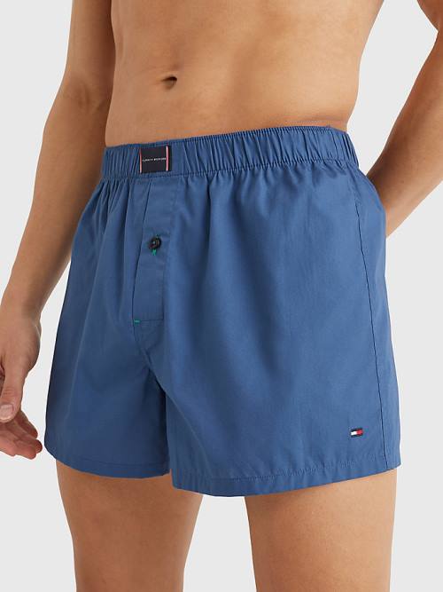 Tommy Hilfiger 2-Pack Logo Patch Boksör Shorts İç Giyim Erkek Kahverengi | TH673UGT