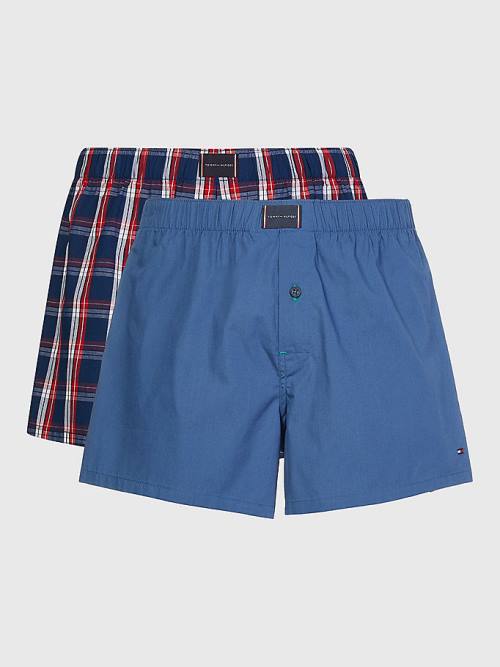 Tommy Hilfiger 2-Pack Logo Patch Boksör Shorts İç Giyim Erkek Kahverengi | TH673UGT