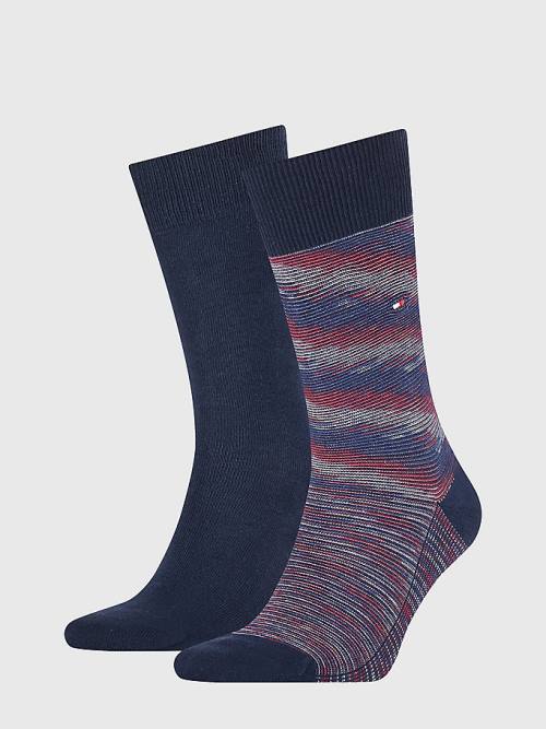 Tommy Hilfiger 2-Pack Space Dye Yarn Çorap Erkek Mavi | TH273VDE