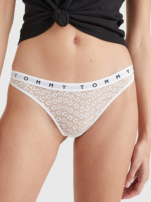 Tommy Hilfiger 3-Pack Dantel Logo Waistband Thongs İç Giyim Kadın Multi | TH812TVK