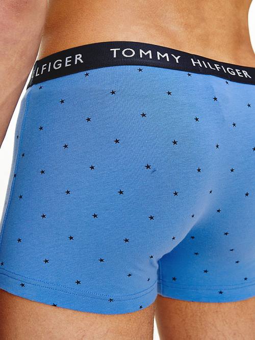 Tommy Hilfiger 3-Pack Essential Recycled Pamuklu Trunks İç Giyim Erkek Mavi | TH804RZV