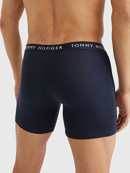 Tommy Hilfiger 3-Pack Logo Waistband Boksör Briefs İç Giyim Erkek Kahverengi | TH035SPY