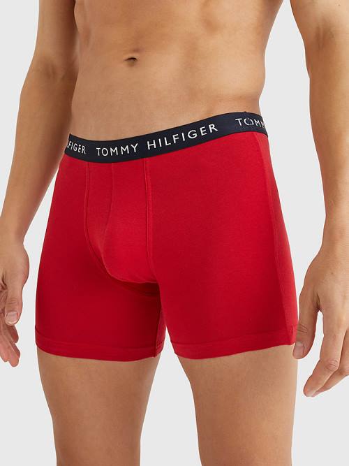 Tommy Hilfiger 3-Pack Logo Waistband Boksör Briefs İç Giyim Erkek Kahverengi | TH035SPY