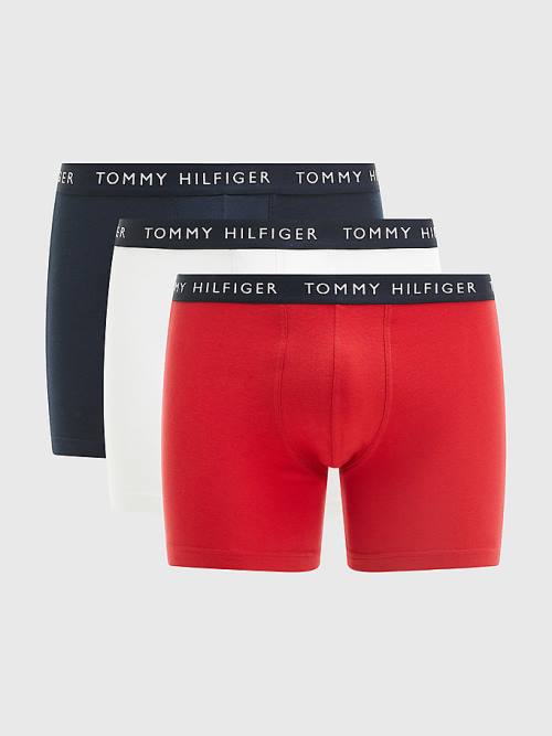 Tommy Hilfiger 3-Pack Logo Waistband Boksör Briefs İç Giyim Erkek Kahverengi | TH035SPY