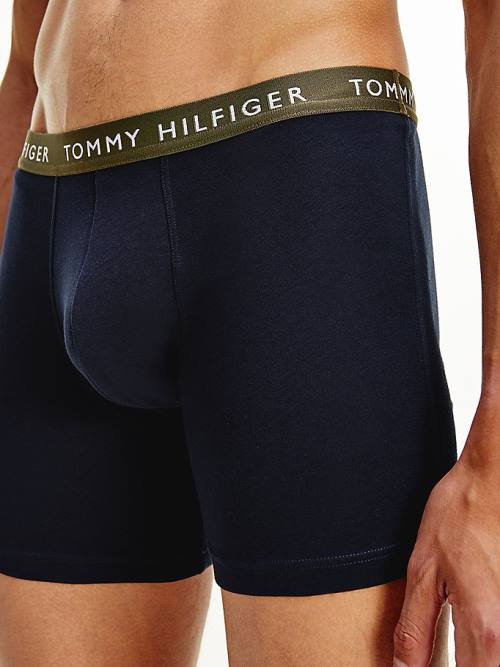 Tommy Hilfiger 3-Pack Logo Waistband Boksör Briefs İç Giyim Erkek Siyah | TH370JRU