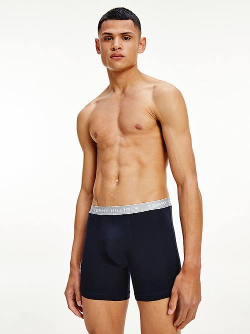 Tommy Hilfiger 3-Pack Logo Waistband Boksör Briefs İç Giyim Erkek Siyah | TH370JRU