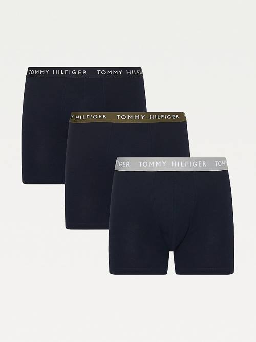 Tommy Hilfiger 3-Pack Logo Waistband Boksör Briefs İç Giyim Erkek Siyah | TH370JRU