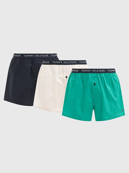 Tommy Hilfiger 3-Pack Logo Waistband Boksör Shorts İç Giyim Erkek Altın | TH384DYR