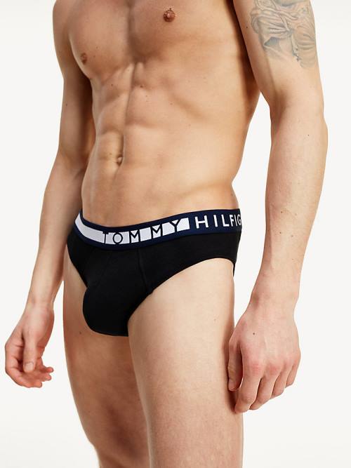 Tommy Hilfiger 3-Pack Logo Waistband Briefs İç Giyim Erkek Siyah | TH815CBN