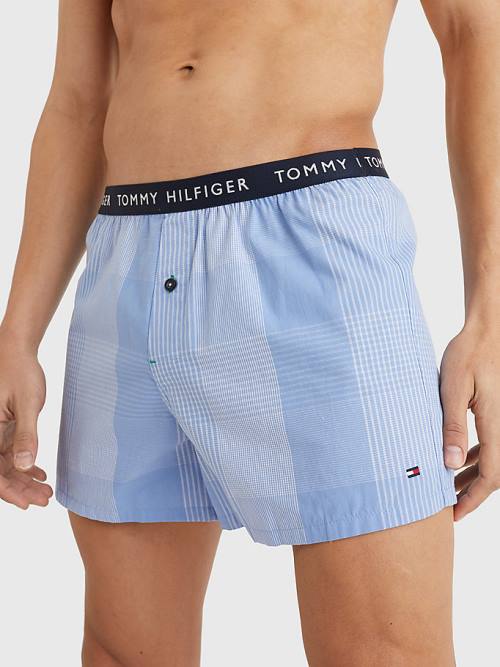 Tommy Hilfiger 3-Pack Logo Waistband Button Fly Boxers İç Giyim Erkek Yeşil | TH205PUF